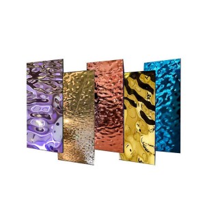 Colorful Fashion Decorative Stainless Steel Sheet Stamped/Water Ripple Effect for Ceiling Decoration