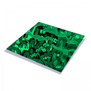 Decorative Metal Sheets Green Mirror Water Ripple Stainless Steel Sheet Manufacturer in China