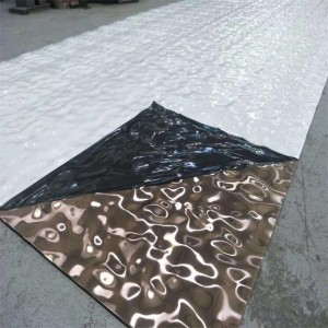 Mirrored Polishing Water Ripple Stainless Steel Sheet Metal Wall Cladding Ceiling Panel