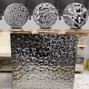 Mirror Water Ripples Decorative Stainless Steel Sheet Metal Wall Panel Sheet