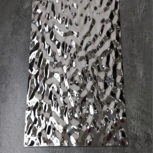 Mirror Water Ripples Decorative Stainless Steel Sheet Metal Wall Panel Sheet