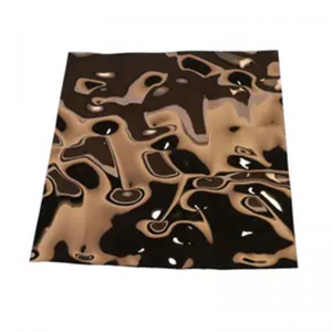 201 304 316 medium ripple patterns pvd color coating copper water ripple stainless steel sheet