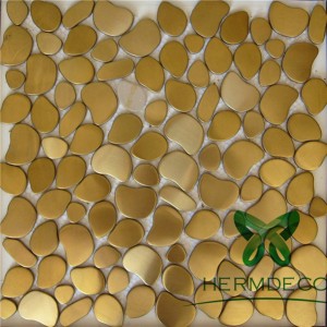 Manufactur standard Hairline Brown Stainless Steel -
 Gold Color Stainless Steel Tile Mosaic From Foshan Factory-HM-MS030 – Hermes Steel