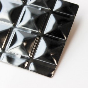 Black Titanium Square Pattern Stamped Stainless Steel Sheet – Hermes steel