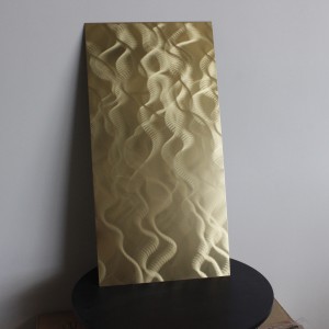 PVD Rose Gold Color Coating 3D Laser Finish Decorative Stainless Steel Laser Sheet