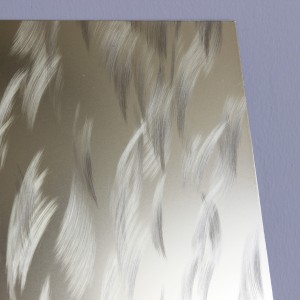 304 316 Decorative SS Sheets PVD Color Coating Rose Gold 3D Laser Finish Stainless Steel Sheet