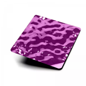 201 304 316l stamped finish decorative 4×8 sheet metal purple water ripple stainless steel sheet