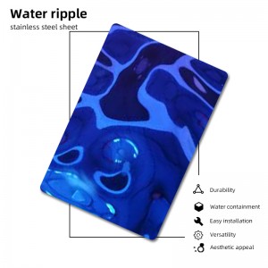 Water corrugated stainless steel plate – 304 blue water ripple stainless steel sheet – Hermes steel