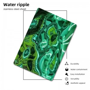 Decorative Metal Sheets Green Mirror Water Ripple Stainless Steel Sheet Manufacturer in China