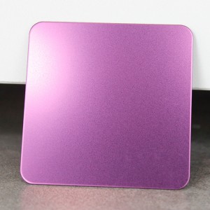 304 316 Grade PVD Coating Color Design Purple Sand Blasted Stainless Steel Sheet – Hermes steel