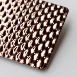 301 304 316 Millet Rose Gold Embossed Stainless Steel Sheet – Hermes steel