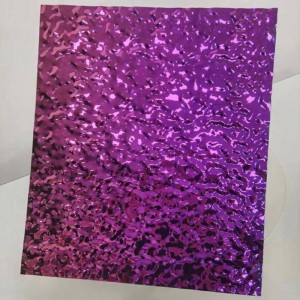 Wall Panels Decorative Stainless Steel Sheet Small Wave Purple Mirror Water Ripple Stainless Steel Sheet