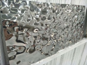 sliver mirror stamped finish water ripple stainless steel sheet