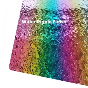 PVD Color Stamped Finish Stainless Steel Water Effect Sheet For Ceiling Decoration