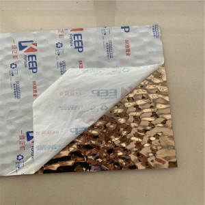 Mirror Water Ripple Stainless Steel Sheet Price 201 304 316 Water ripple Sheet for ceiling