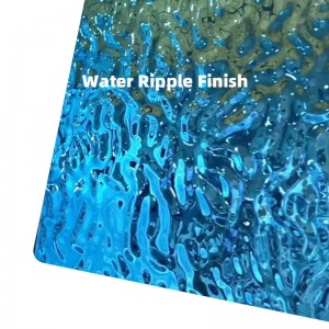 PVD Color Stamped Finish Stainless Steel Water Effect Sheet For Ceiling Decoration