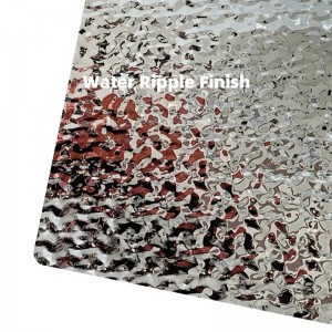 PVD Color Stamped Finish Stainless Steel Water Effect Sheet For Ceiling Decoration