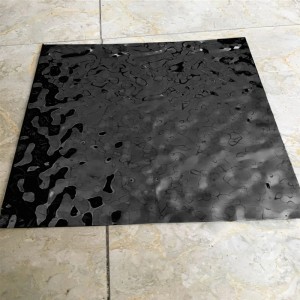 black stamped finish decorative metal sheets stainless steel water ripple stainless steel sheet texture