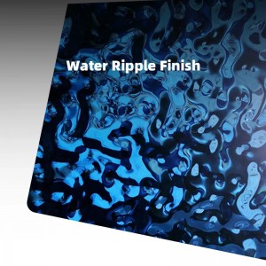 stamped finish 304 316 stainless steel plate water ripple effect stainless steel water ripple panels