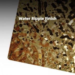 stamped finish 304 316 stainless steel plate water ripple effect stainless steel water ripple panels