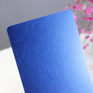 Blue Color Stainless Steel Sheet Price Inox Vibration Finished Decoration Stainless Steel Sheet 304